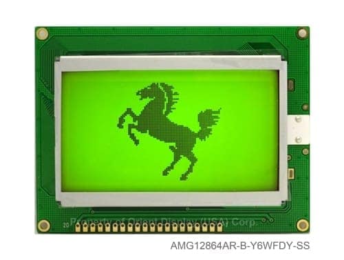 AMG12864AR-B-Y6WFDY-SS (2.9" 128x64 Graphic LCD Module) NO DC-DC