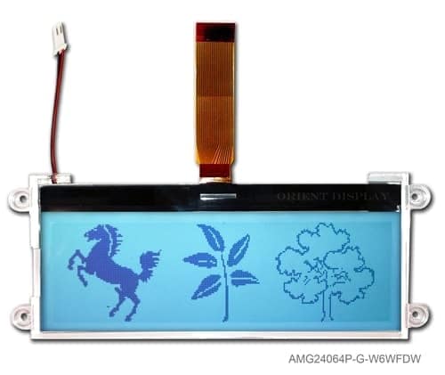 AMG24064P-G-W6WFDW (4.3" 240x64 COG LCD Module)