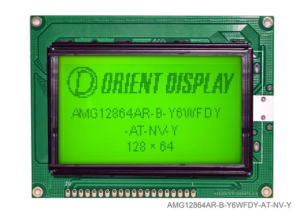 AMG12864AR-B-Y6WFDY-AT-NV-Y (2.9" 128x64 Graphic LCD Module)