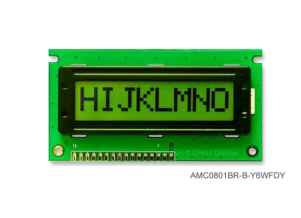 AMC0801BR-B-Y6WFDY (8x1 Character LCD Module)