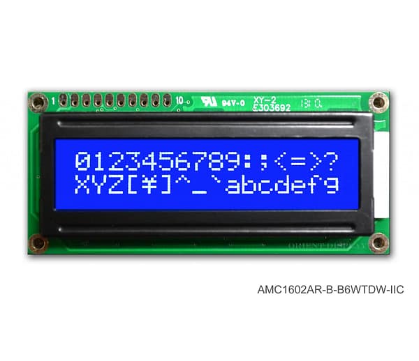 AMC1602AR-B-B6WTDW-I2C (16x2 Character LCD Module - I2C Interface)