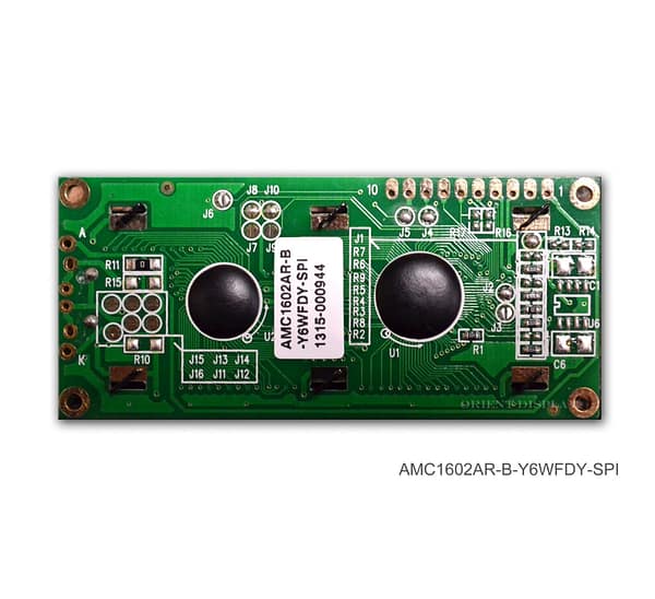 AMC1602AR-B-Y6WFDY-SPI (16x2 Character LCD Module - SPI Interface)