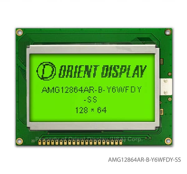 AMG12864AR-B-Y6WFDY-SS (2.9" 128x64 Graphic LCD Module) NO DC-DC