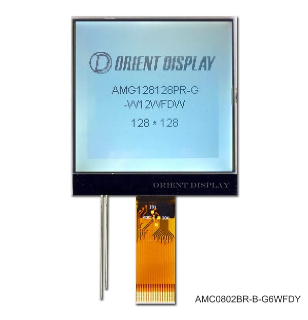 AMG128128PR-G-W12WFDW (2.1" 128x128 COG LCD Module)
