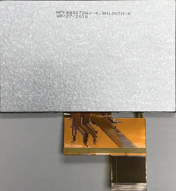 4.3" color TFT backside