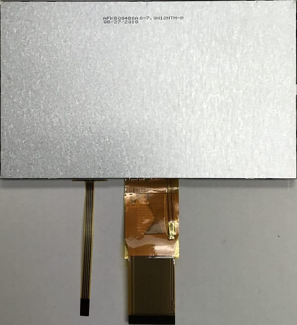 7.0" 800*480 Color TFT LCD Display Backside