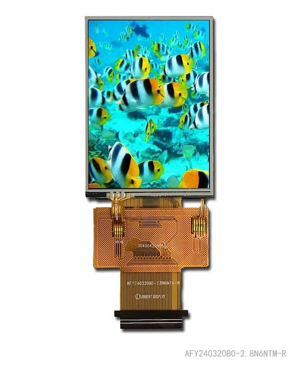 2.8" TFT, 240x320, 370 Nits with Resistive Touch Panel