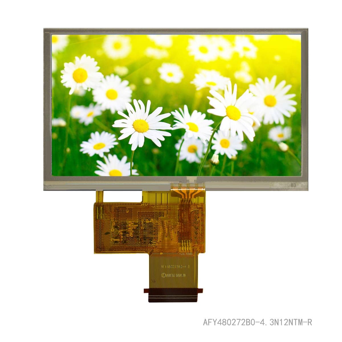 4.3" TFT, 480x272, 420 Nits, with Resistive Touch Panel