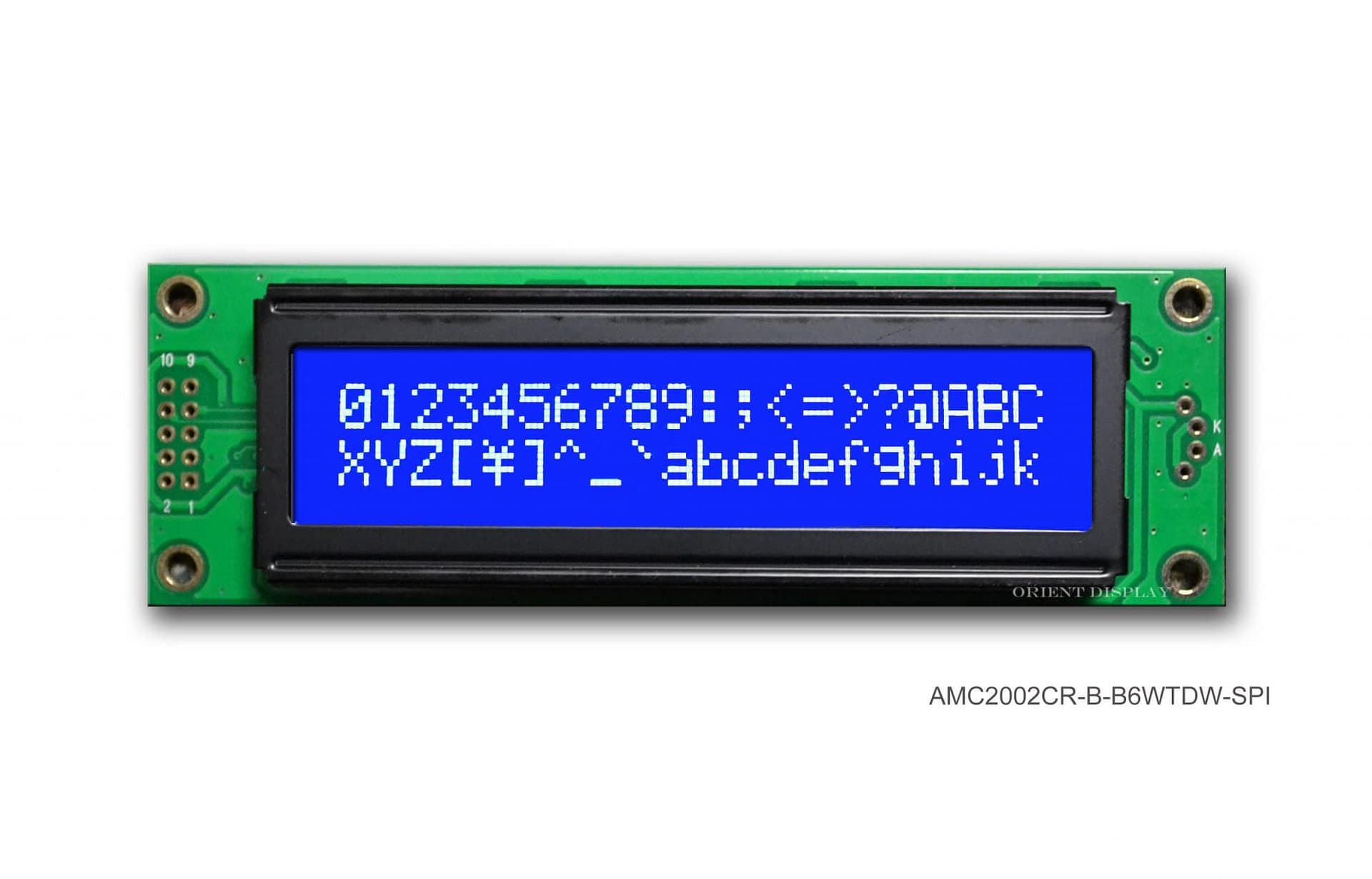 AMC2002CR-B-B6WTDW-SPI (20x2 Character LCD Module - SPI Interface)